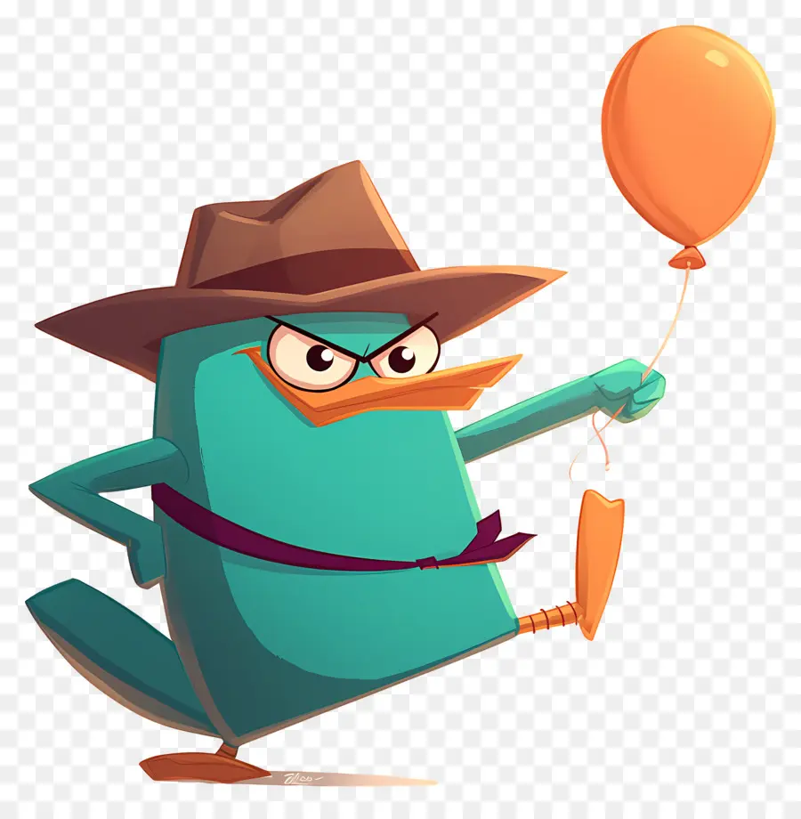 Perry The Platypus，เป็ดกับบอลลูน PNG