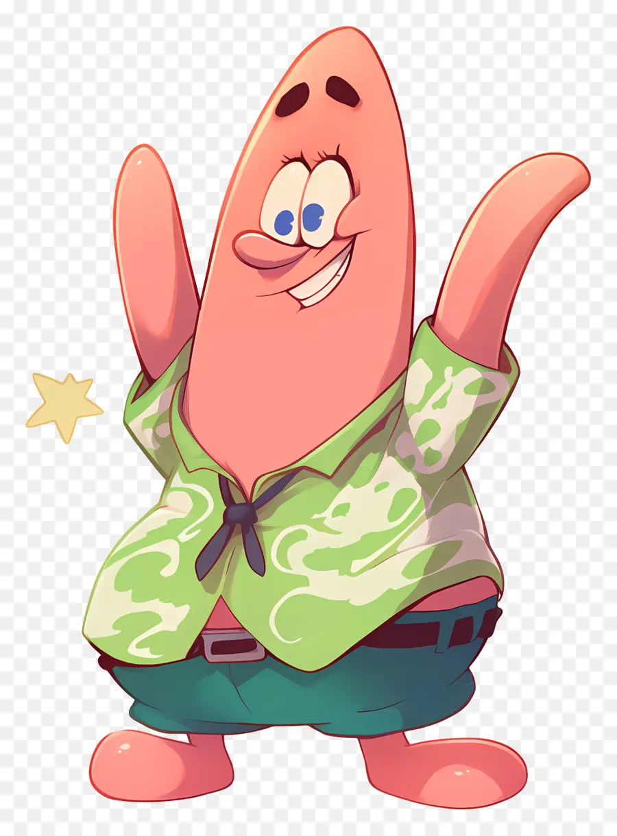 Patrick Star，ตัวละครการ์ตูนปลาดาว PNG