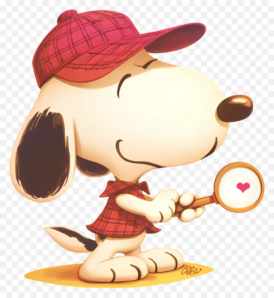 รัก Snoopy，สุนัขที่มีแว่นขยาย PNG