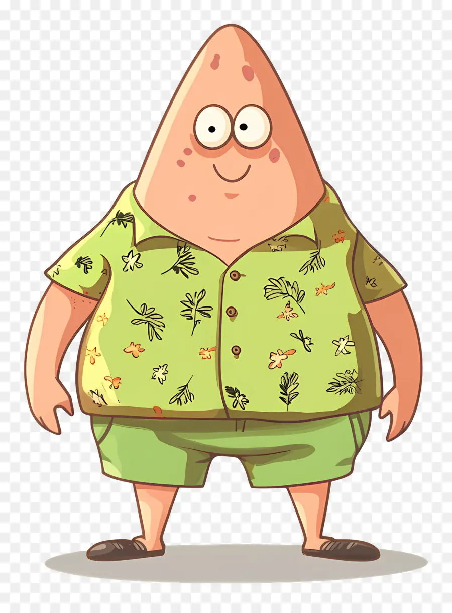 Patrick Star，ตัวการ์ตูนในเสื้อฮาวาย PNG