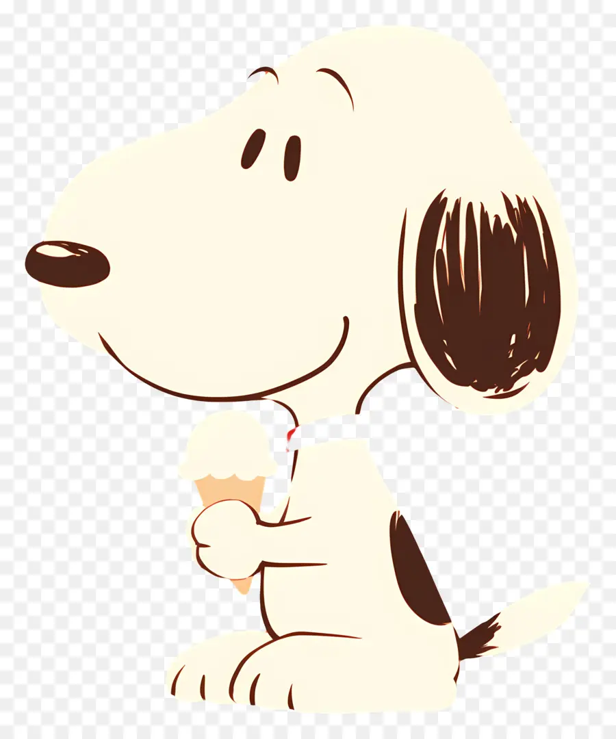 Snoopy กินไอศกรีม，สุนัขการ์ตูนกับไอติม PNG