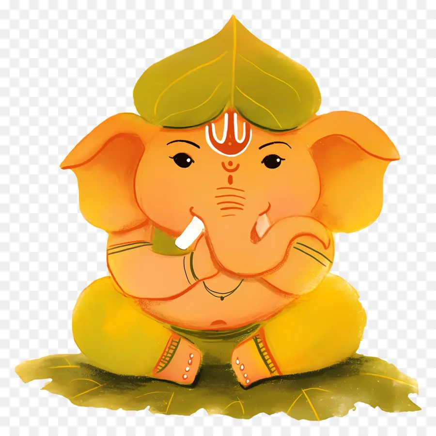 Ganesh Chaturthi，จานชานั่งสมาธิ PNG