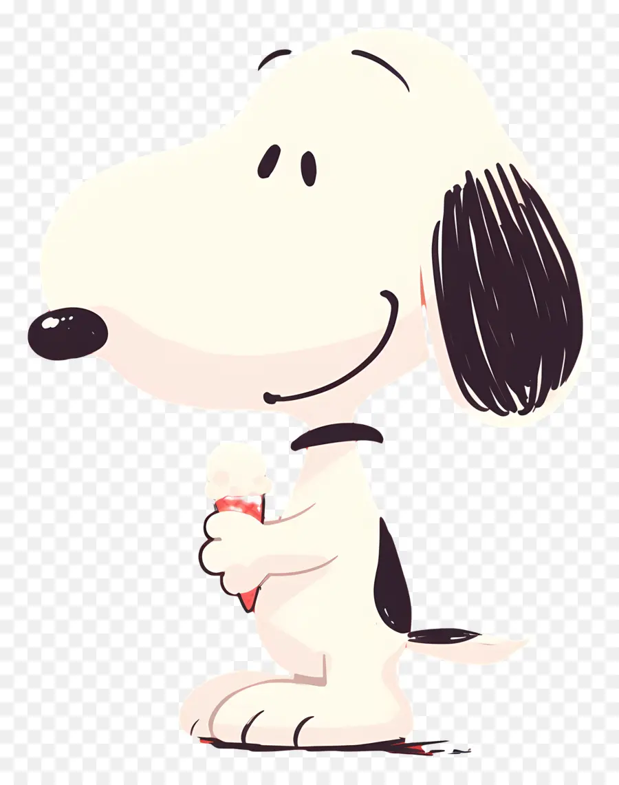 Snoopy กินไอศกรีม，สุนัขการ์ตูนกับไอติม PNG