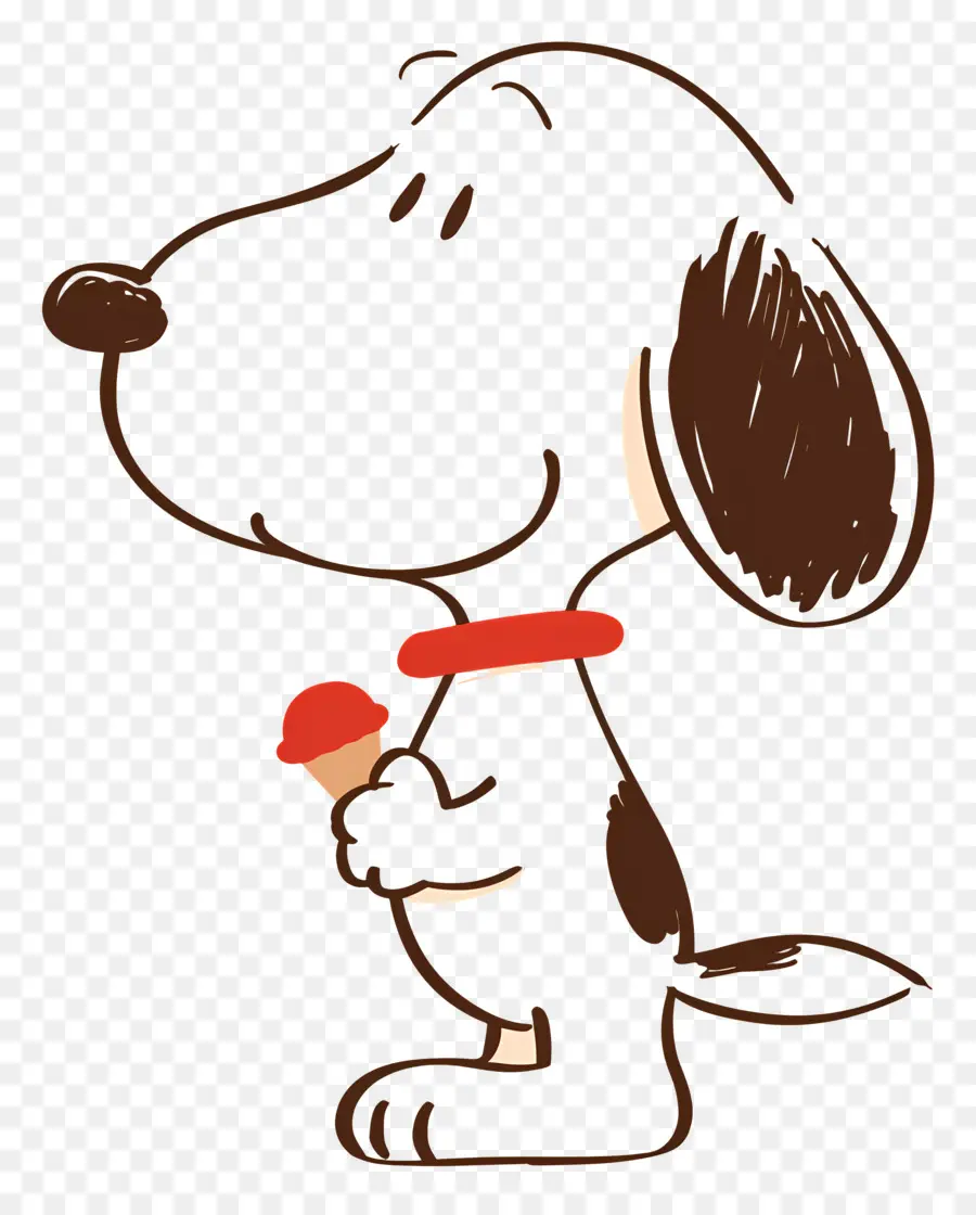 Snoopy กินไอศกรีม，สุนัขการ์ตูนกับไอศกรีม PNG