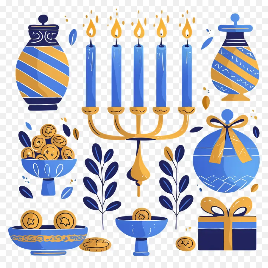 Hanukkah，ของตกแต่ง Hanukkah PNG