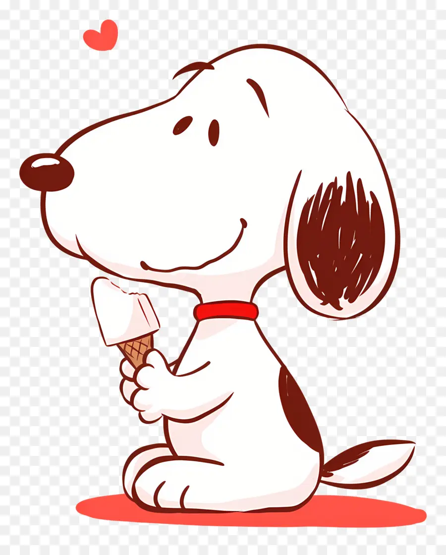 Snoopy กินไอศกรีม，สุนัขการ์ตูนกับไอศกรีม PNG