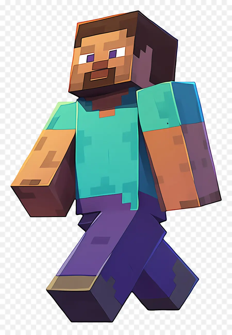 Minecraft Steve，ตัวละคร Minecraft PNG