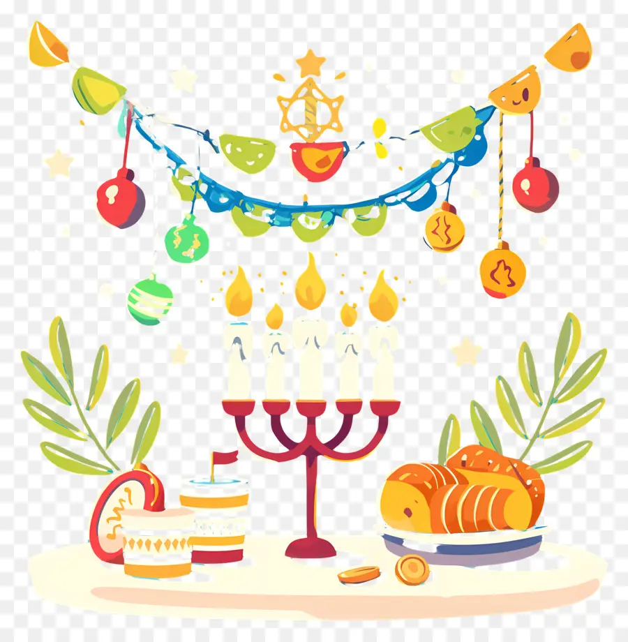 Hanukkah，การตั้งค่าตาราง Hanukkah PNG