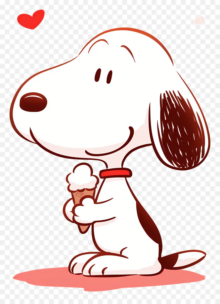 Snoopy กินไอศกรีม，สุนัขการ์ตูนกับไอติม PNG