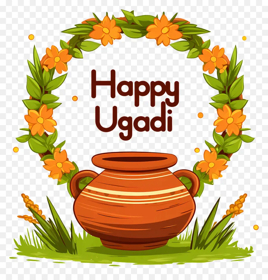 Happy Ugadi，หม้อ PNG