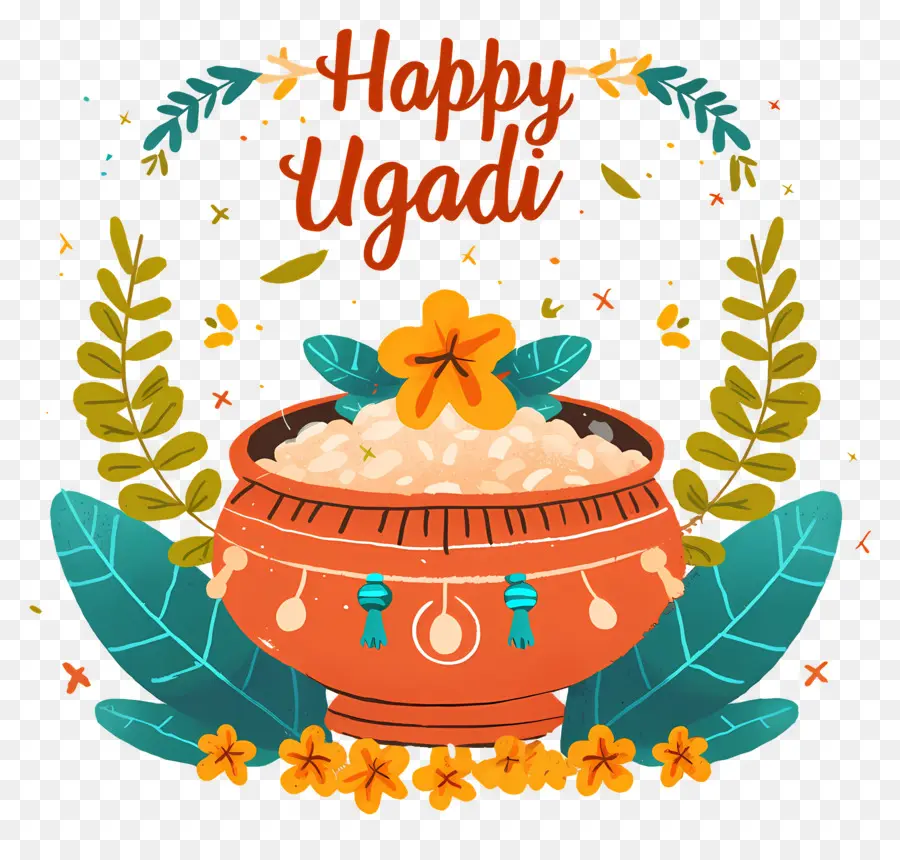 Happy Ugadi，หม้อ Ugadi PNG