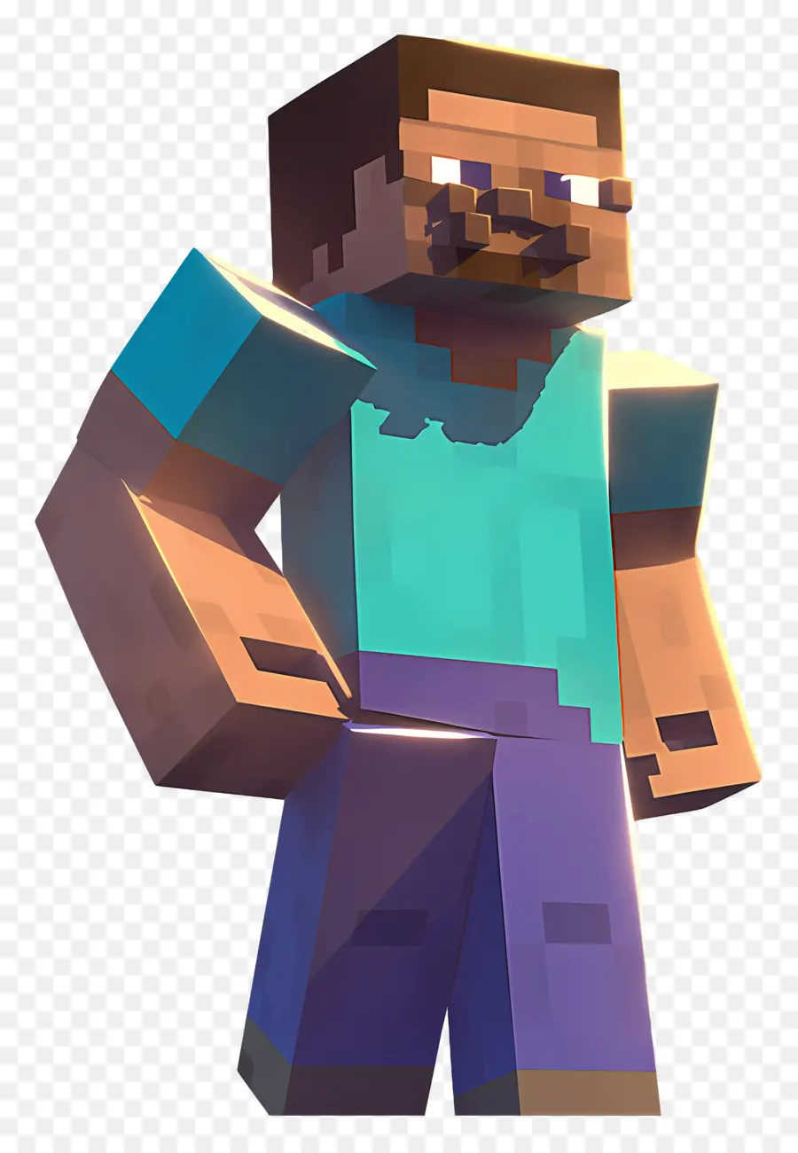 Minecraft Steve，ตัวละครพิกเซล PNG