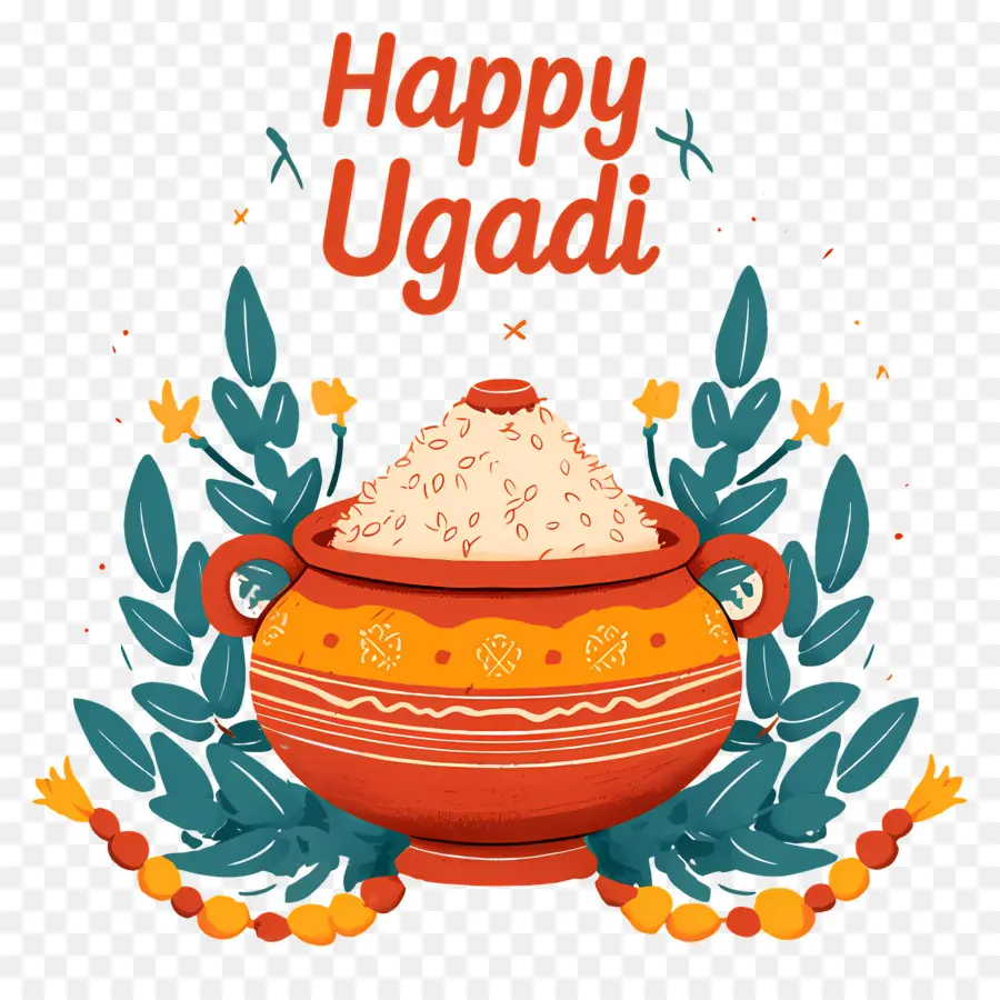 Happy Ugadi，หม้อ PNG