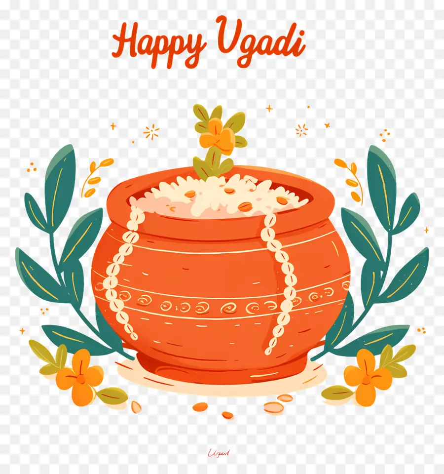 Happy Ugadi，หม้อ Ugadi PNG