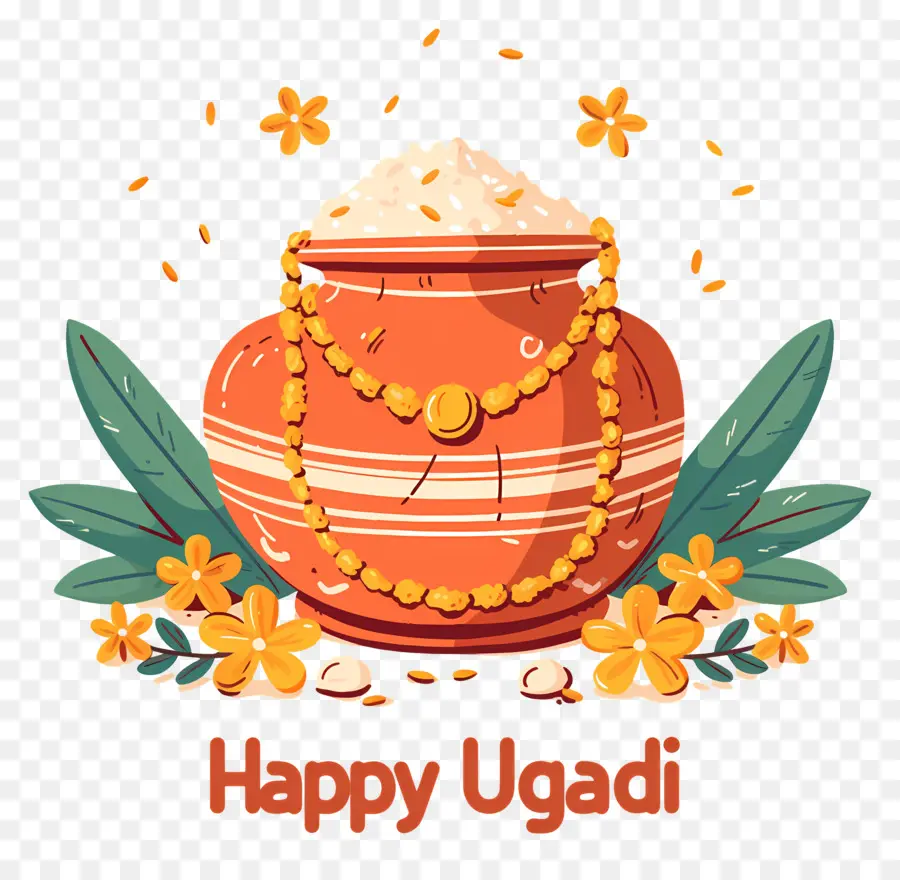 Happy Ugadi，หม้อ PNG