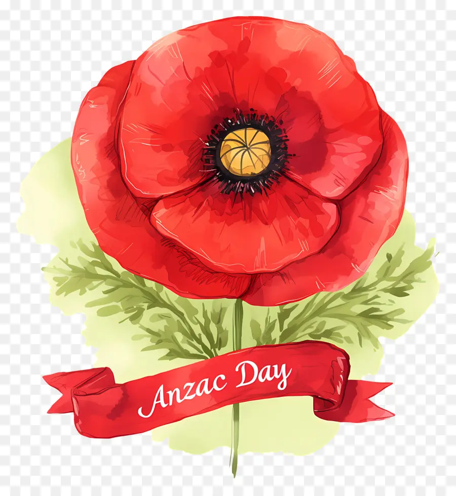 วัน Anzac，Anzac Day Poppies PNG