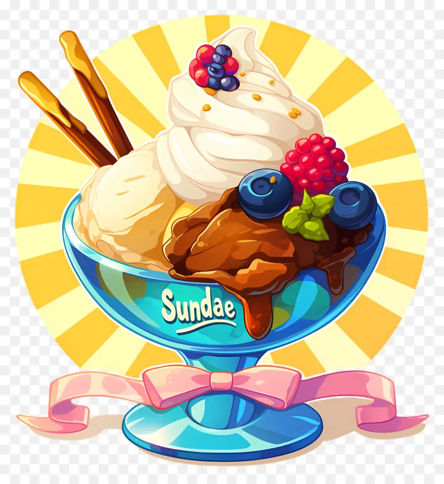 วันซันเดย์แห่งชาติ，ไอศกรีม Sundae PNG