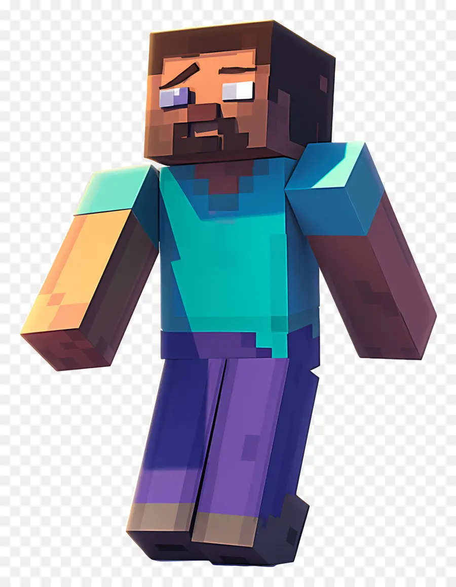 Minecraft Steve，ตัวละครพิกเซล PNG