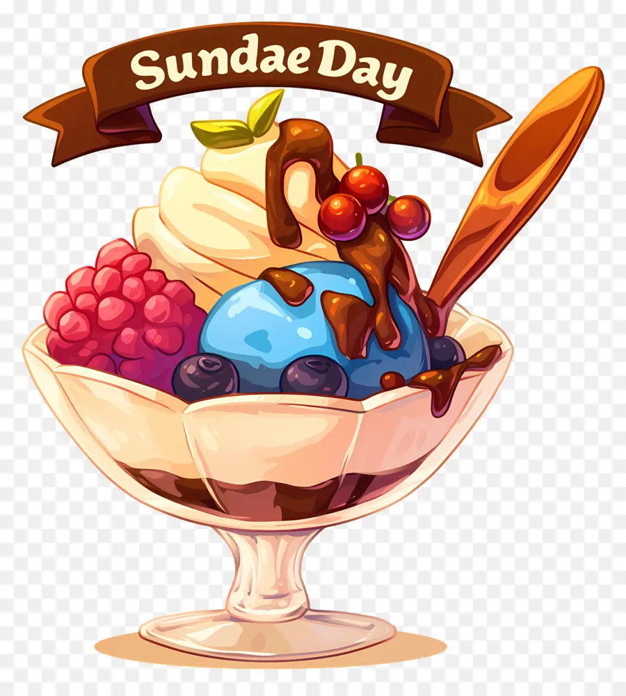 วันซันเดย์แห่งชาติ，ไอศกรีม Sundae PNG