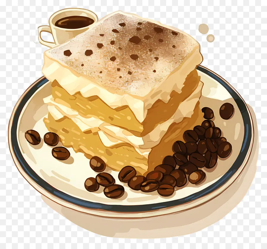 เค้ก Tiramisu，กาแฟ PNG