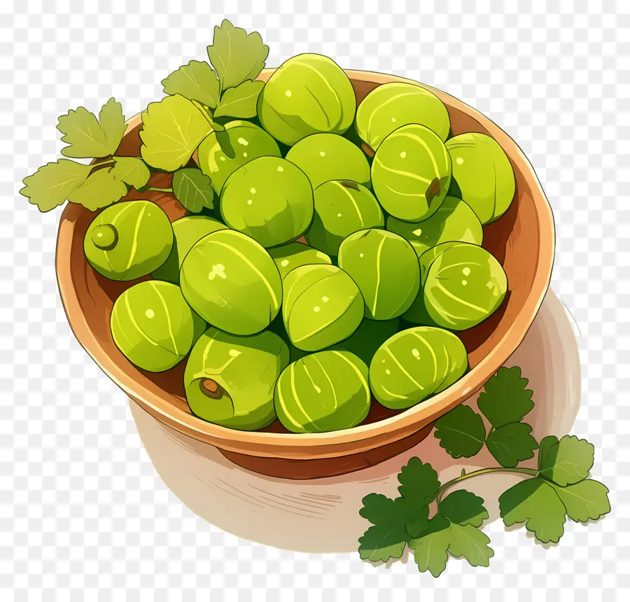 มะพราง，ชาม Gooseberries PNG