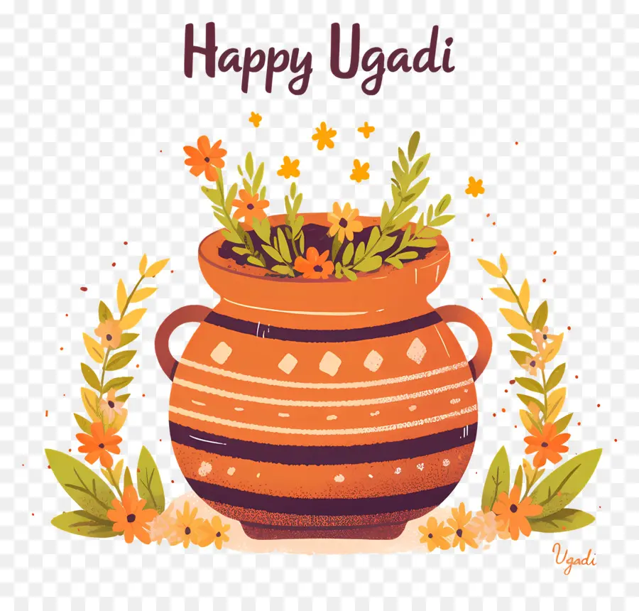 Happy Ugadi，หม้อ Ugadi PNG