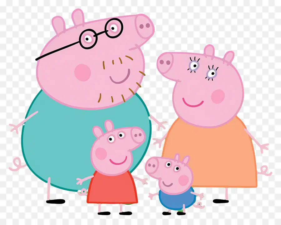 Peppa Pig，ครอบครัวหมูการ์ตูน PNG