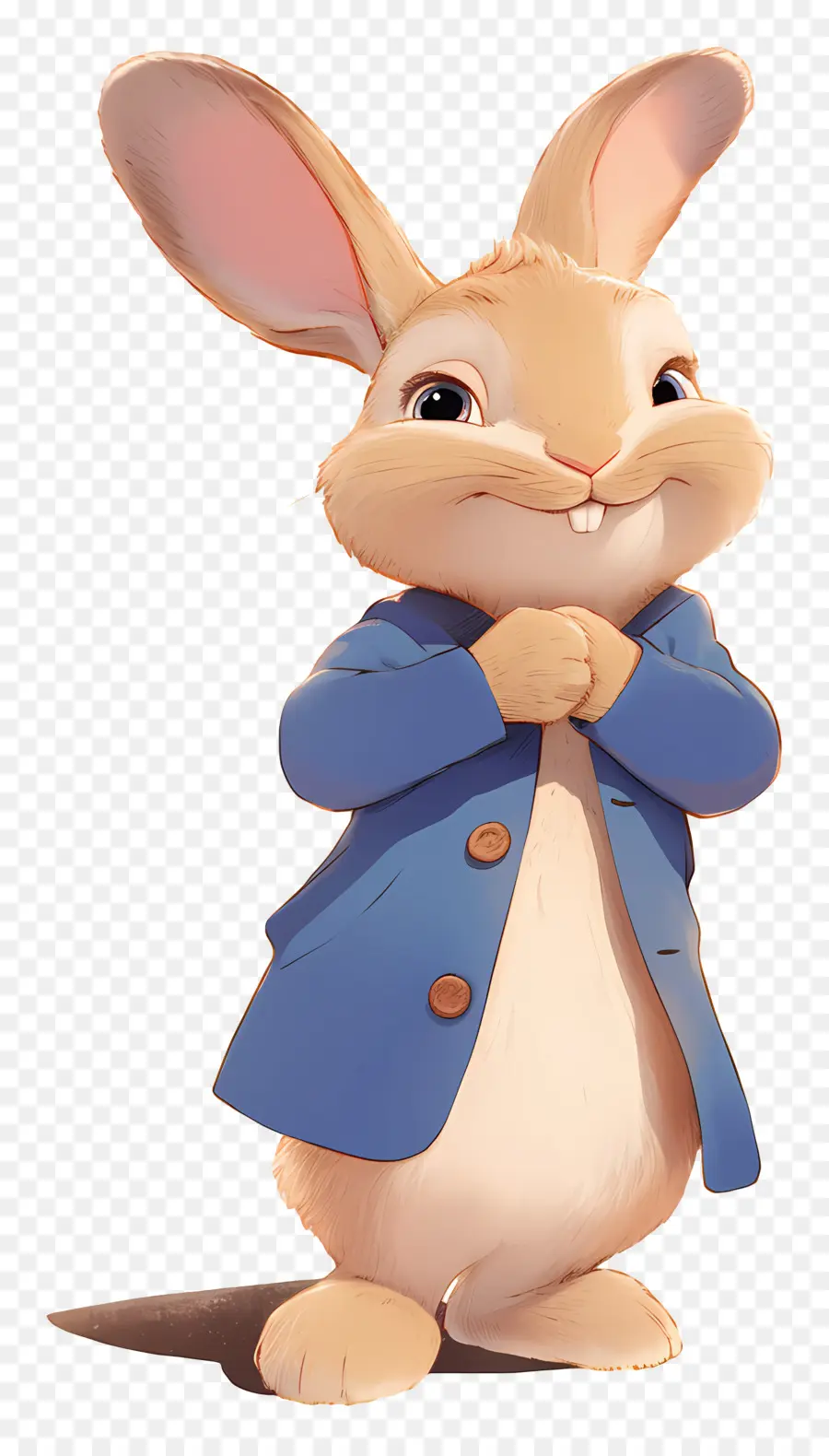 Peter Rabbit，กระต่ายการ์ตูนในแจ็คเก็ตสีน้ำเงิน PNG