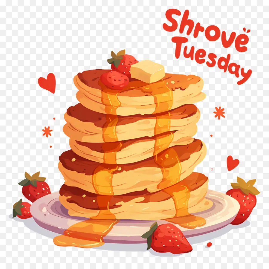 Shrove วันอังคาร，แพนเค้กด้วยน้ำเชื่อม PNG