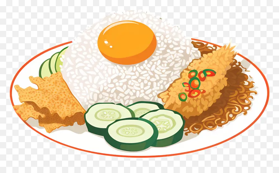 ข้าวอ้วน，จานข้าวกับไข่ PNG