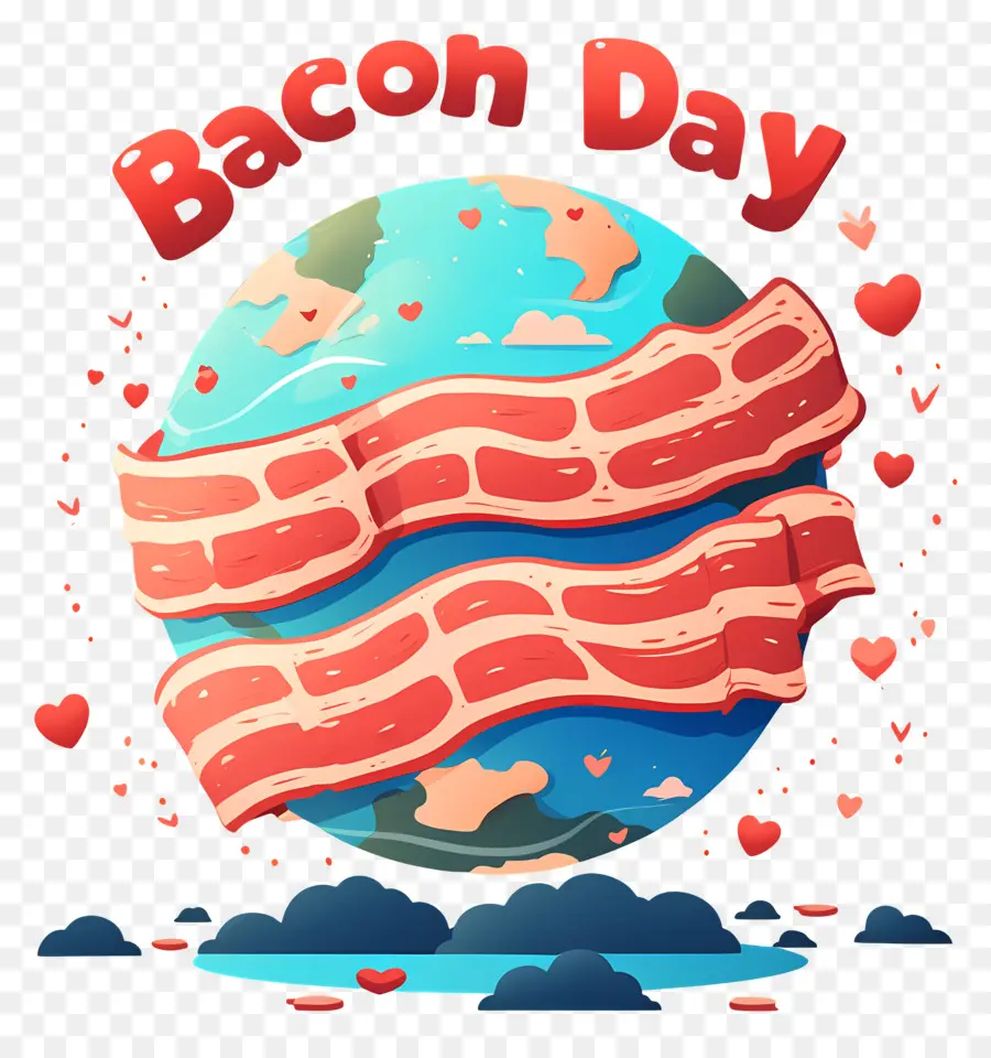 วันเบคอนแห่งชาติ，Bacon Day Earth PNG