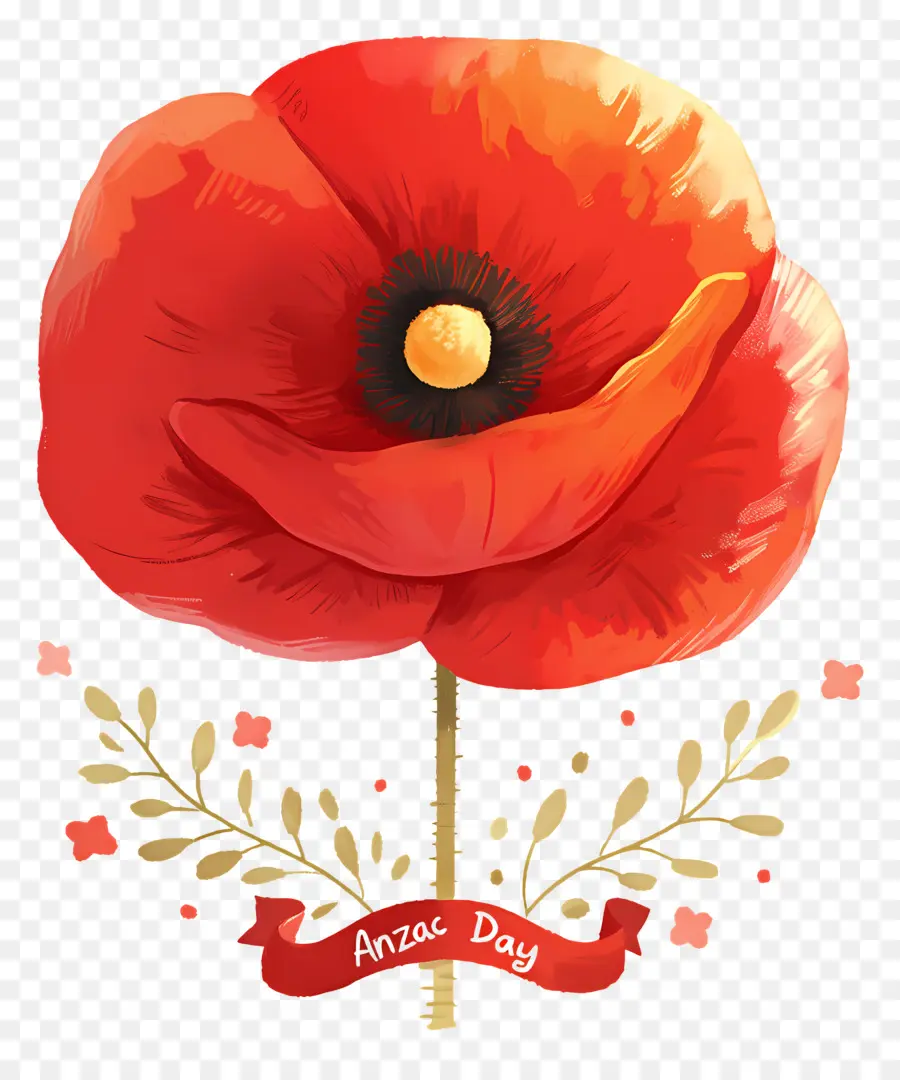 วัน Anzac，Anzac Poppy PNG