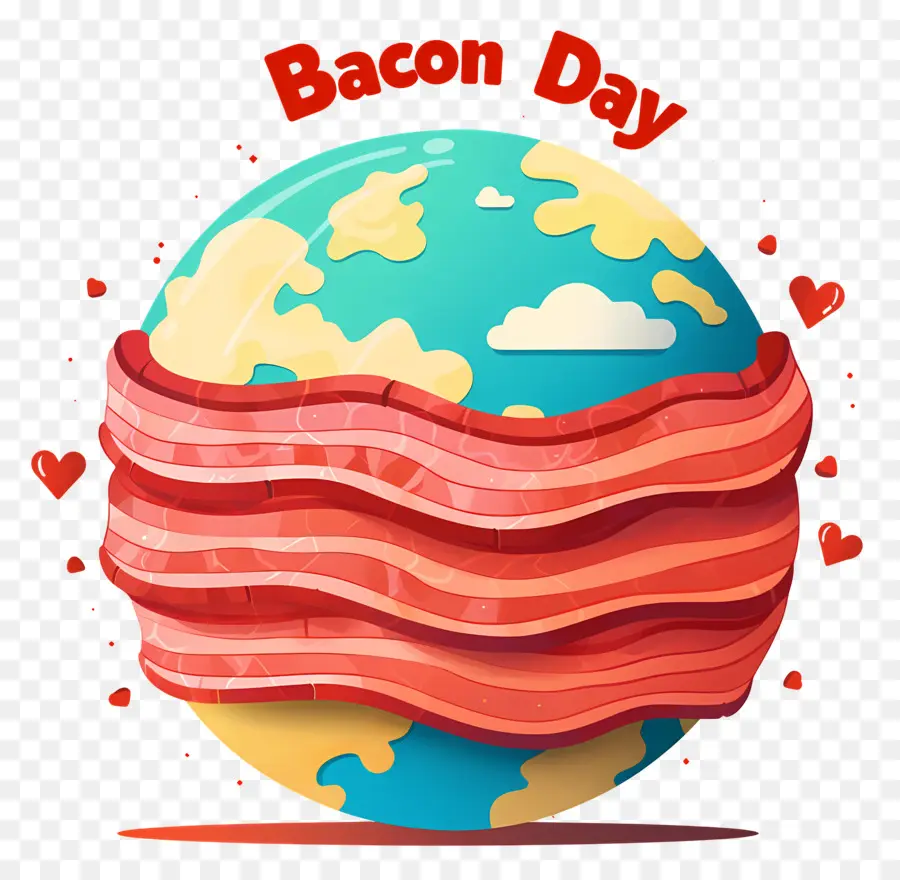 วันเบคอนแห่งชาติ，Bacon Day Earth PNG