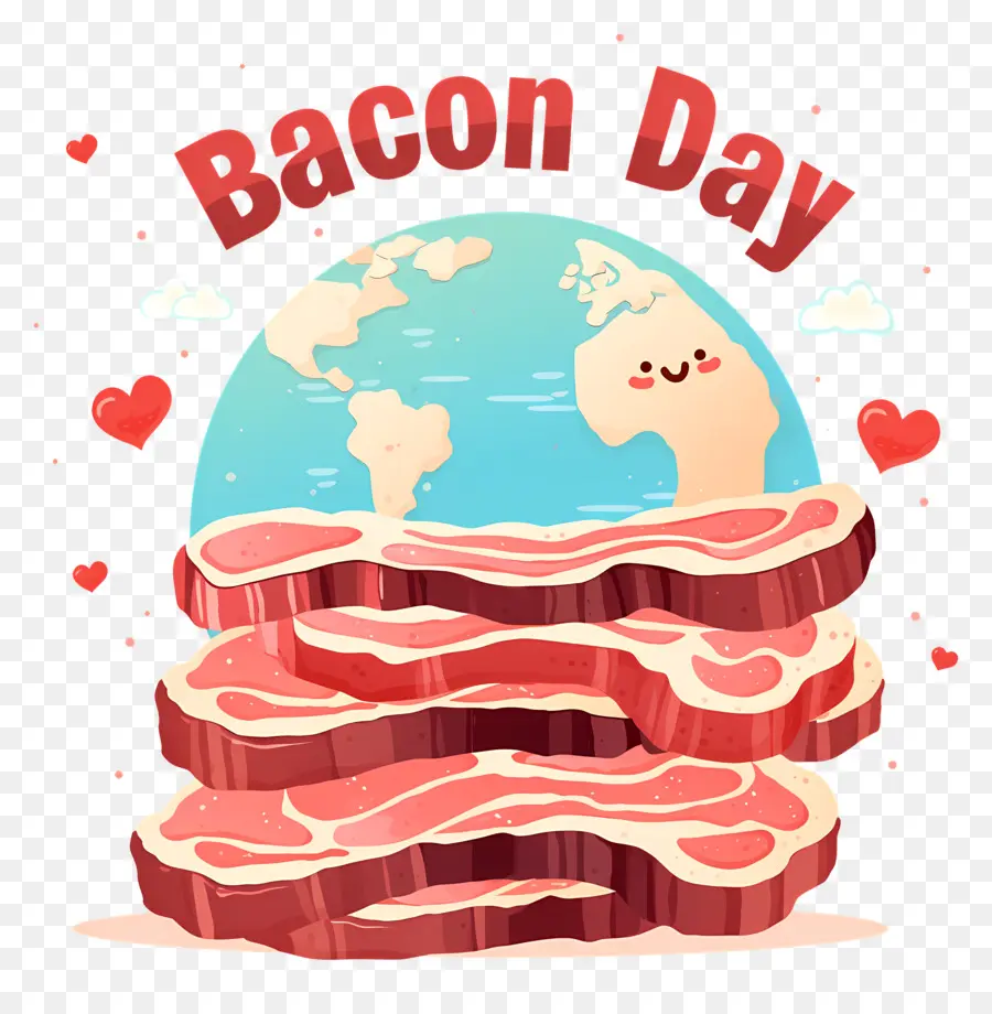 วันเบคอนแห่งชาติ，Bacon Day Earth PNG