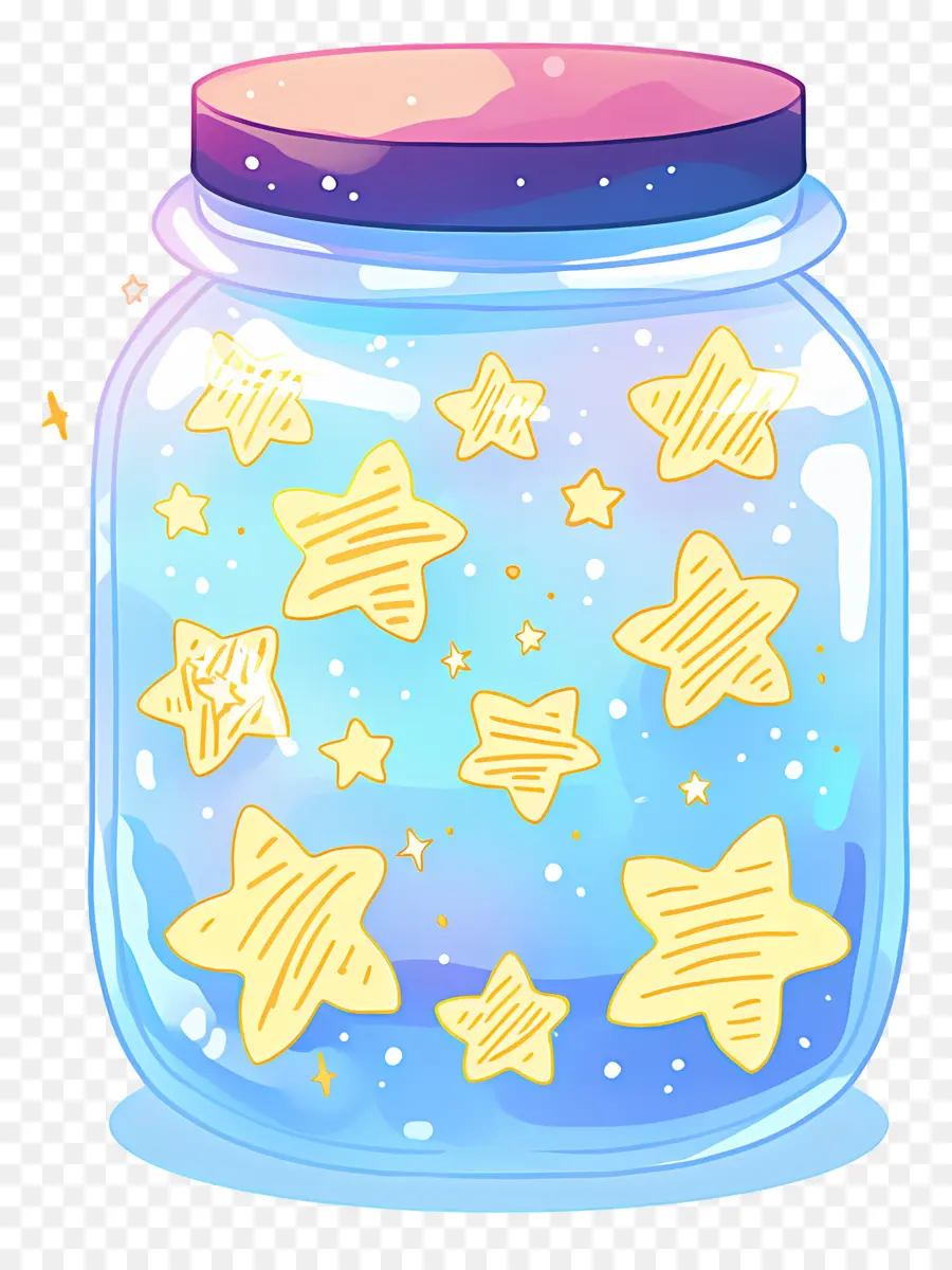 โถก่ออิฐ，Jar Of Stars PNG