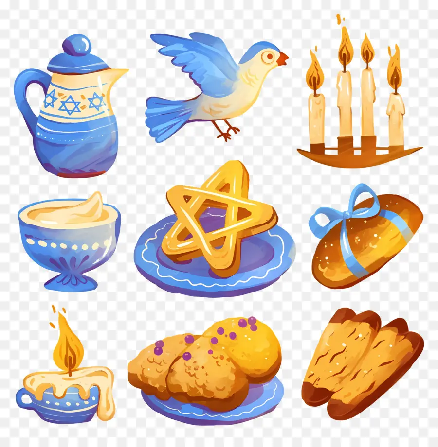 การตกแต่ง Hanukkah，รายการเฉลิมฉลอง Hanukkah PNG