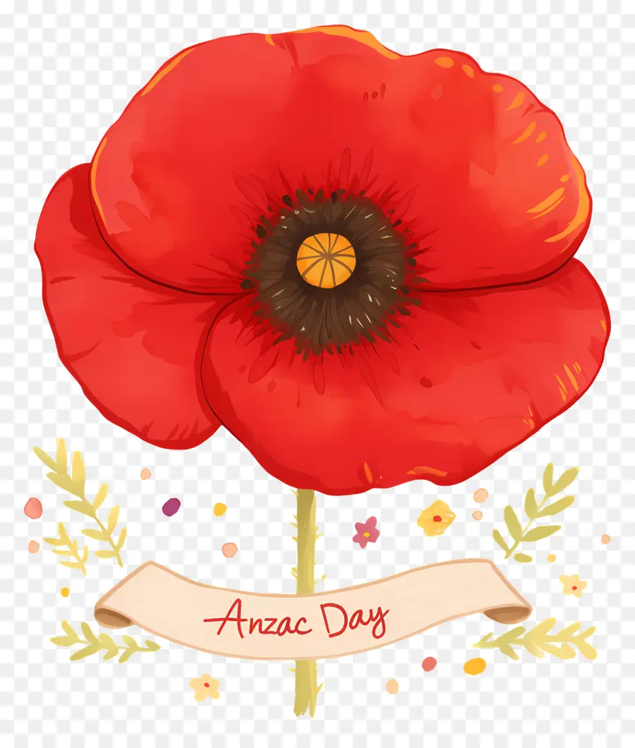 วัน Anzac，Anzac Poppy PNG