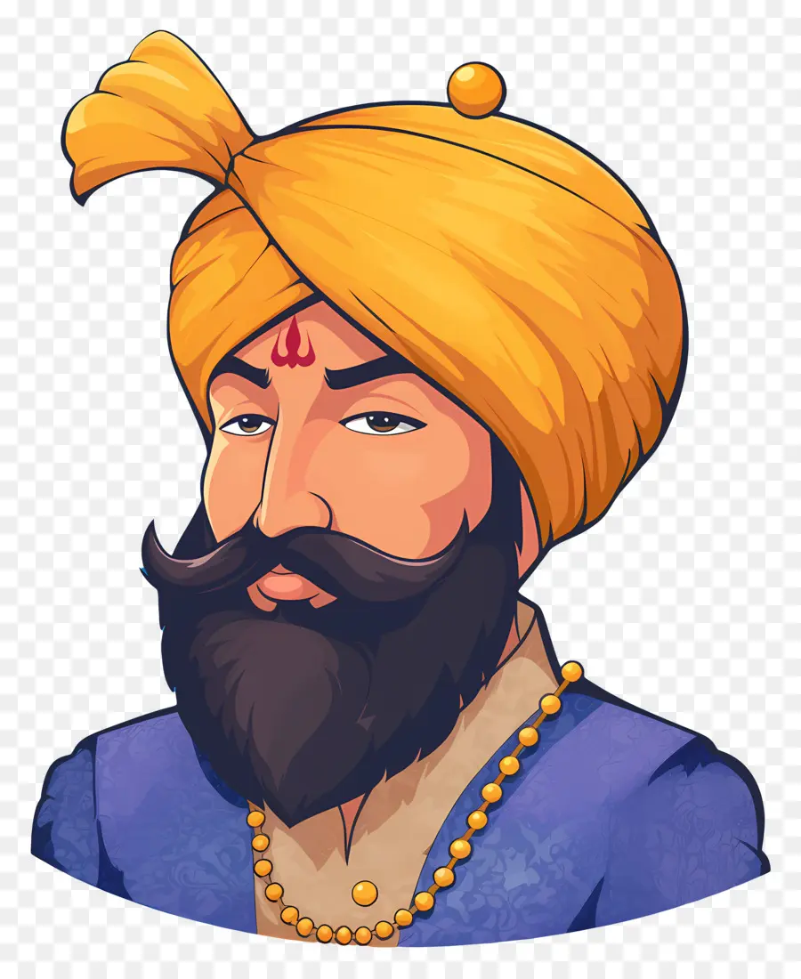 Guru Govind Singh Jayanti，คนยิ้มด้วยผ้าโพกหัว PNG