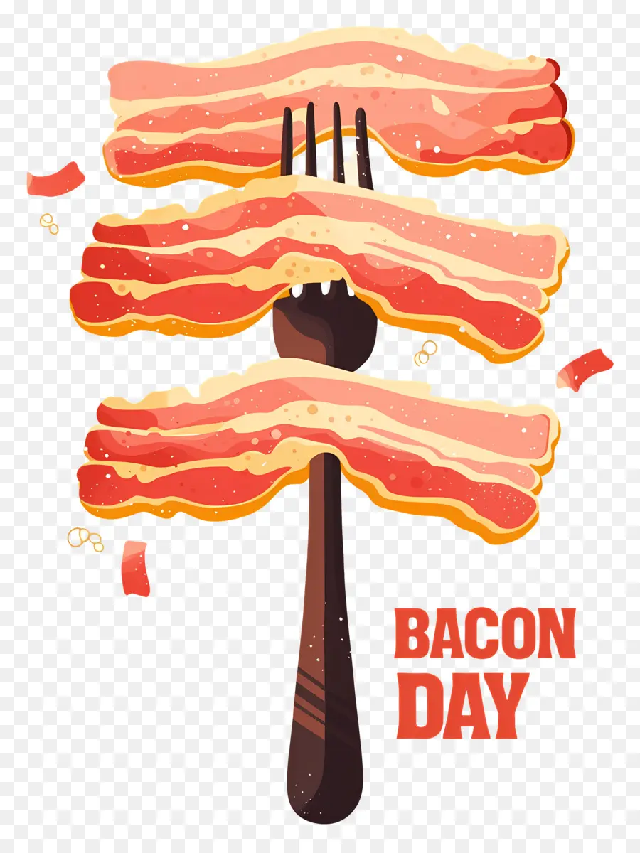 วันเบคอนแห่งชาติ，Bacon Day Fork PNG