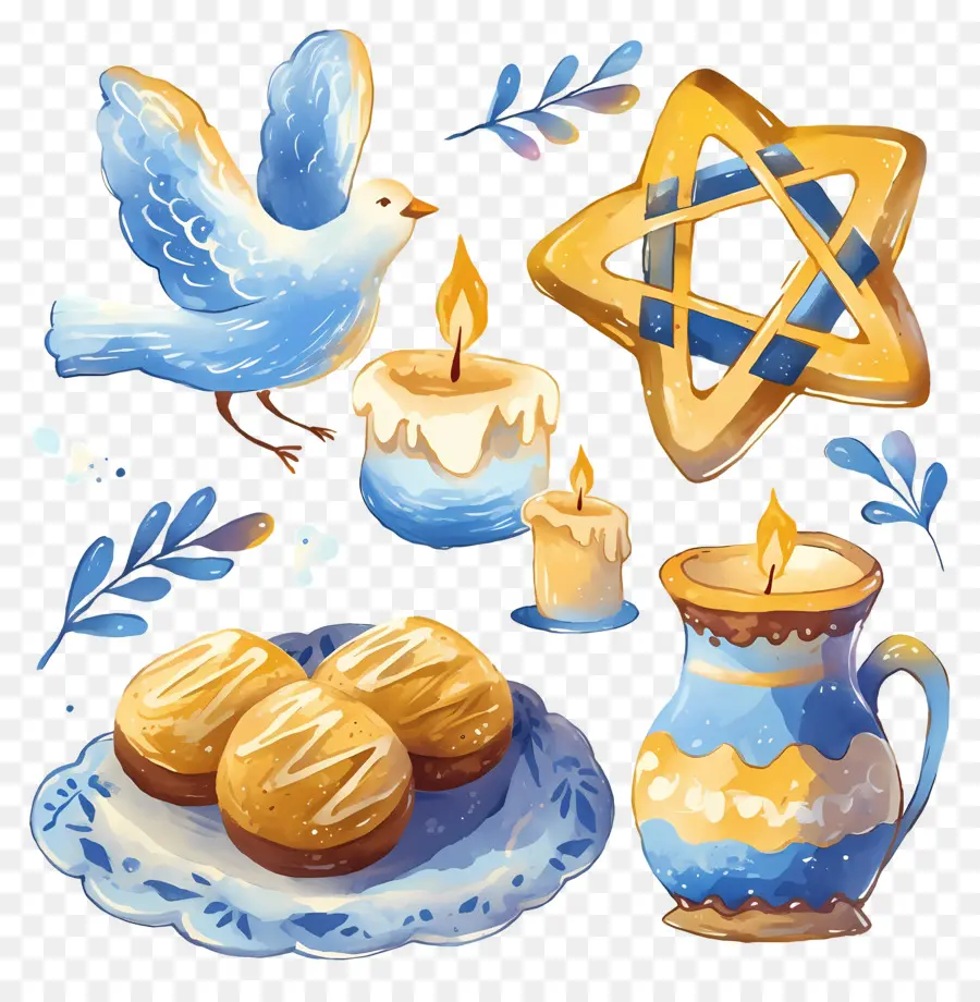 การตกแต่ง Hanukkah，สัญลักษณ์ Hanukkah PNG