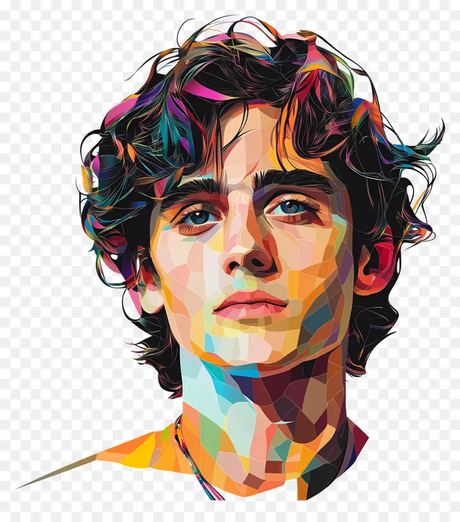 Timothee Chalamet，รูปทรงเรขาคณิตของชายหนุ่ม PNG