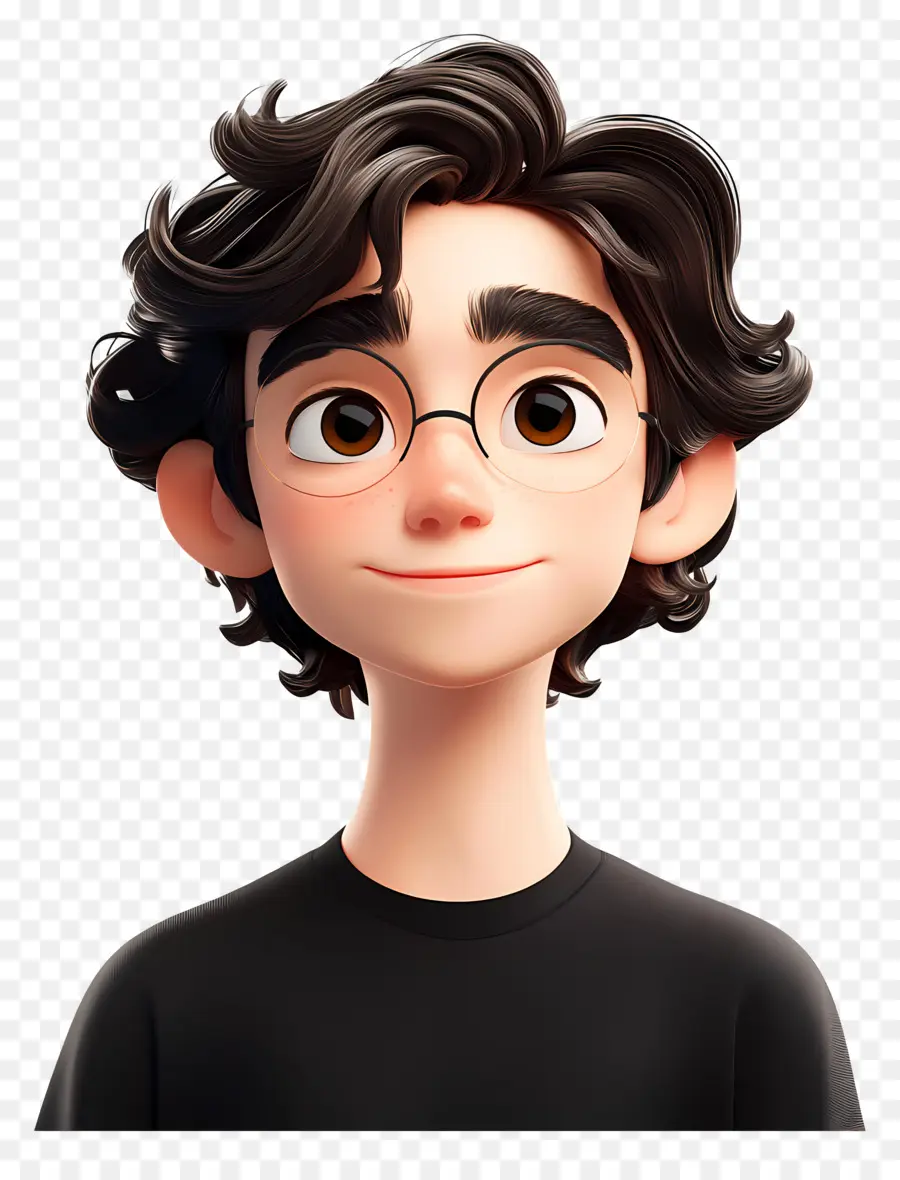 Timothee Chalamet，เด็กชายอนิเมชั่นกับแว่นตา PNG