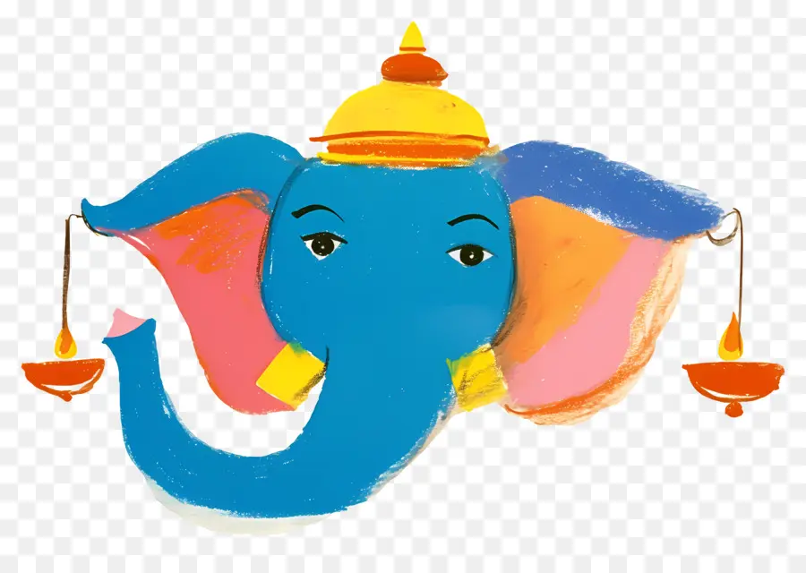 Ganesh Chaturthi，ช้างสีฟ้า PNG