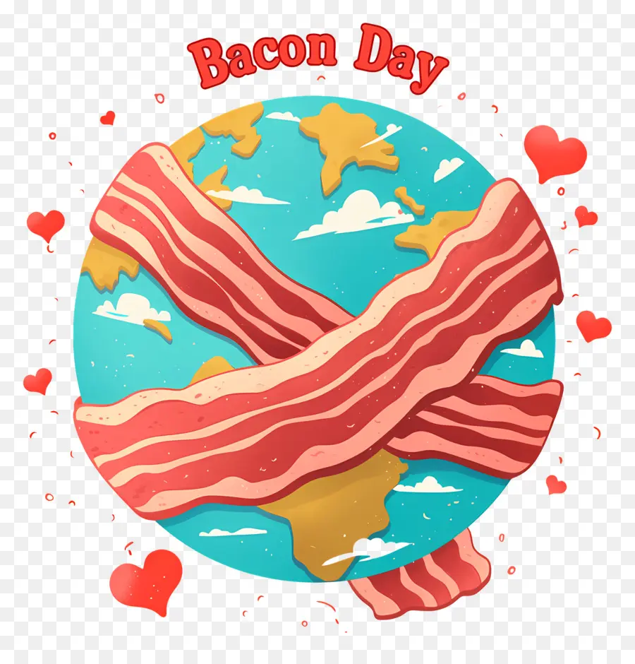 วันเบคอนแห่งชาติ，Bacon Day Earth PNG