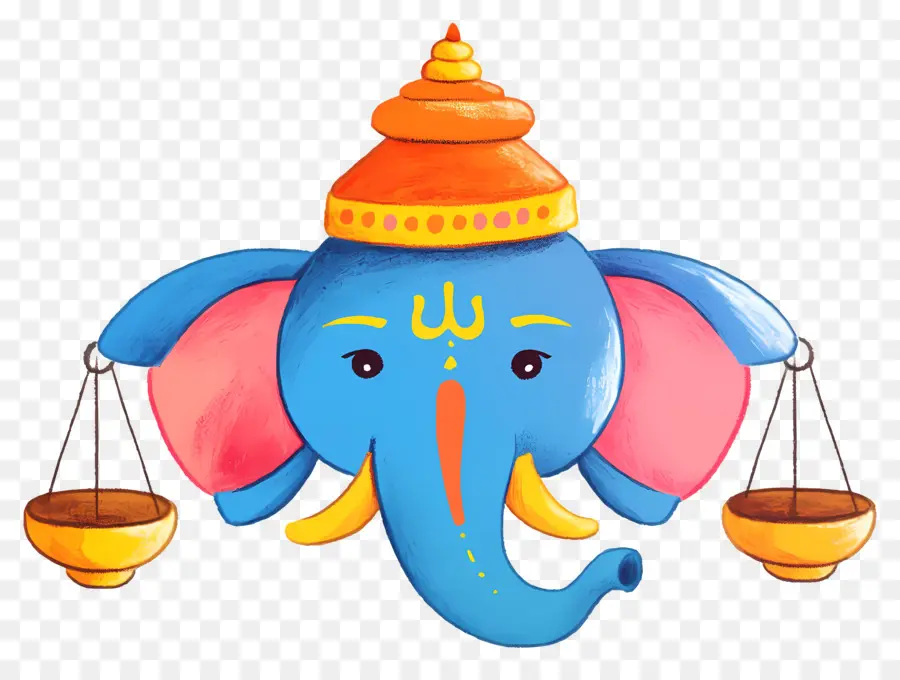 Ganesh Chaturthi，ช้างสีฟ้า PNG