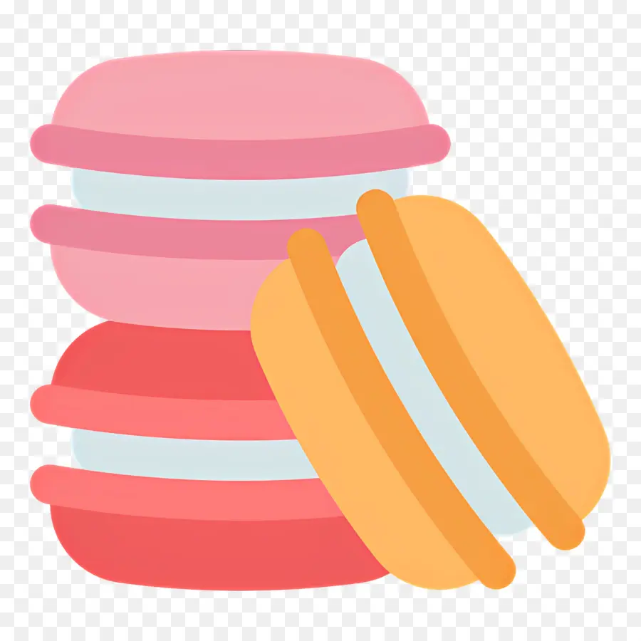 ขนมอบ，Macarons สีสันสดใส PNG