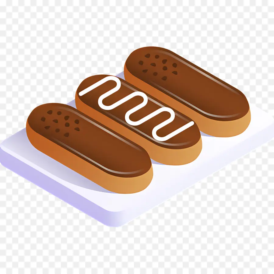 แฟลช，ช็อคโกแลต Eclairs PNG