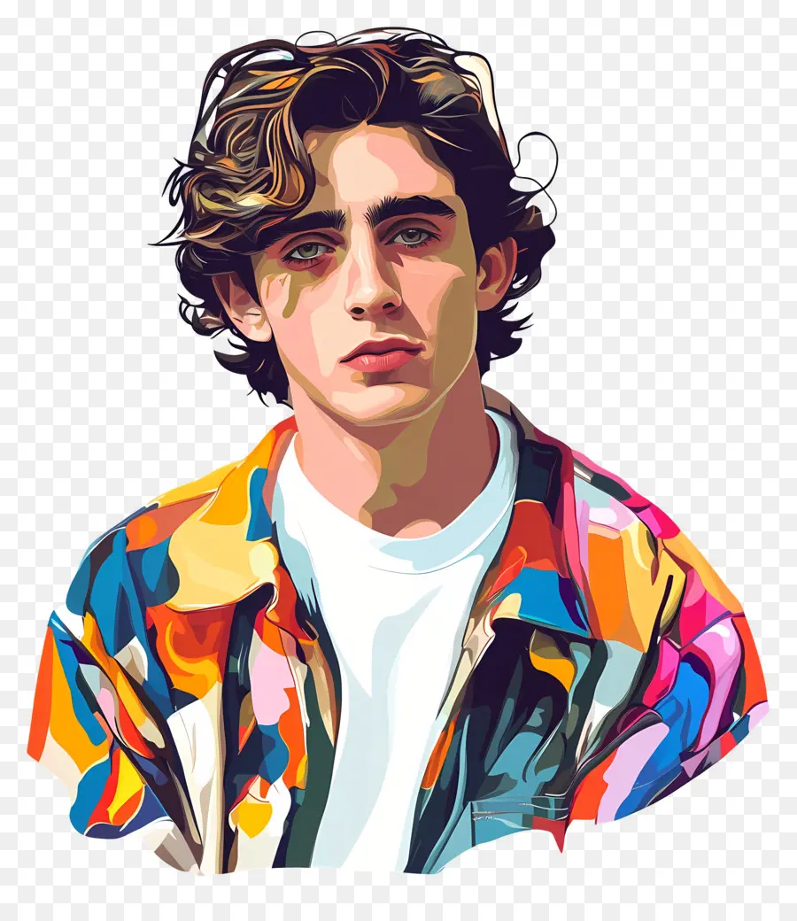 Timothee Chalamet，ภาพสีสันสดใสของชายหนุ่ม PNG