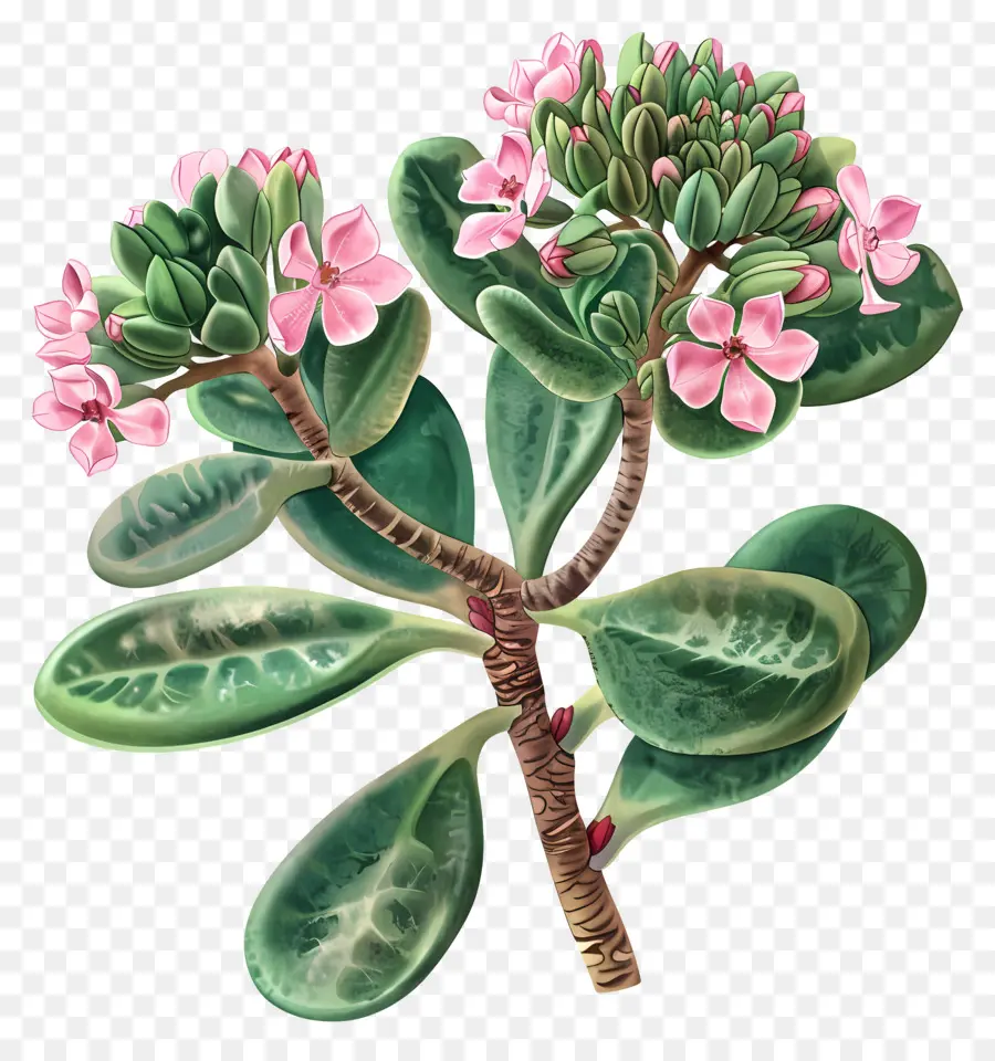 Crassula Pilea，ดอกไม้สีชมพู PNG