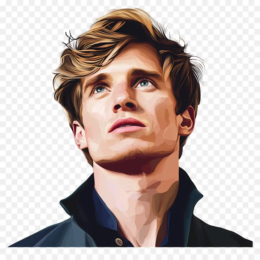 Eddie Redmayne，ภาพวาดที่เก๋ไก๋มองขึ้น PNG